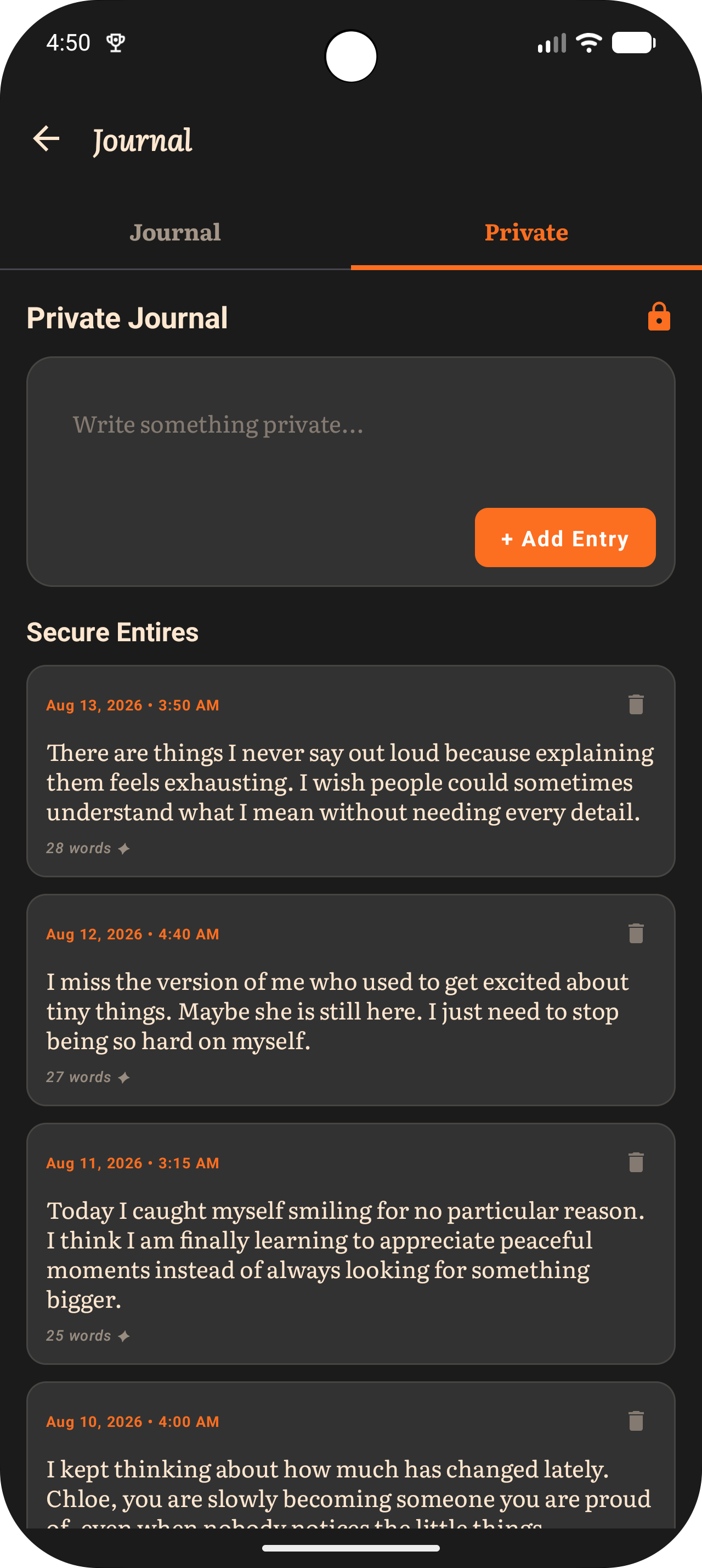 Zen Journal & PIN Protection